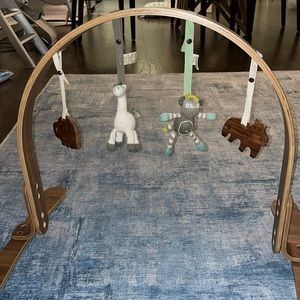 Finn and Emma dark Wood baby gym. Never used.
